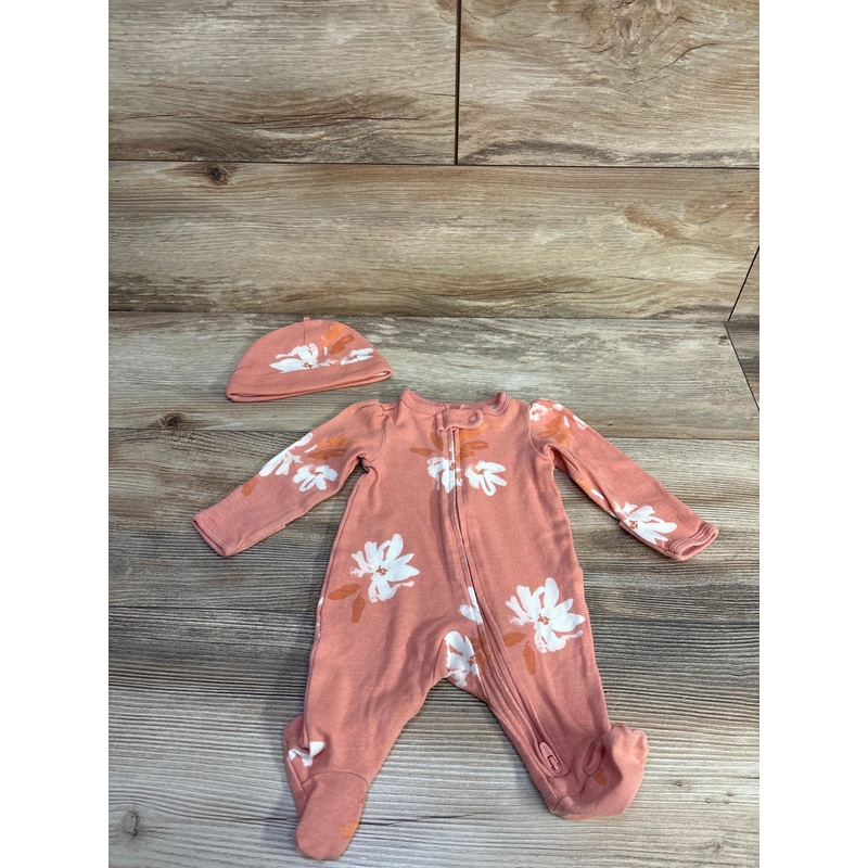 Carter’s 2pc Floral Sleeper & Hat Pink sz Newborn Pink Newborn