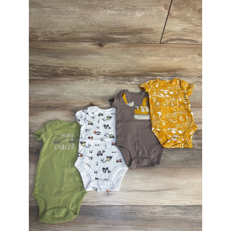 Carter’s 4pk Little Mover & Shaker Bodysuits sz 3m Multicolor 3m
