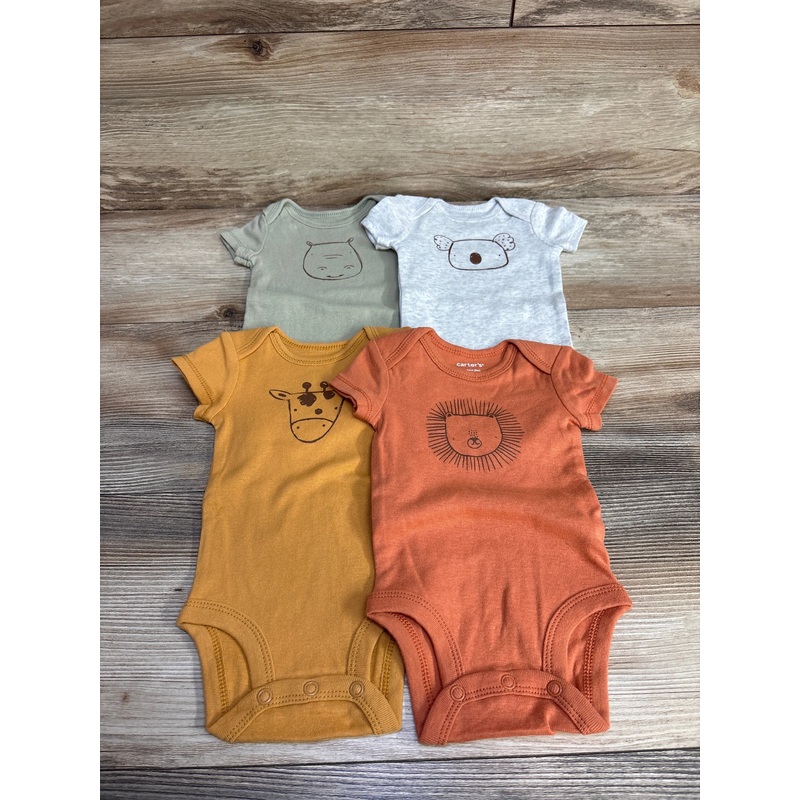 Carter’s 4pk Short Sleeve Bodysuits sz Newborn Multicolor Newborn