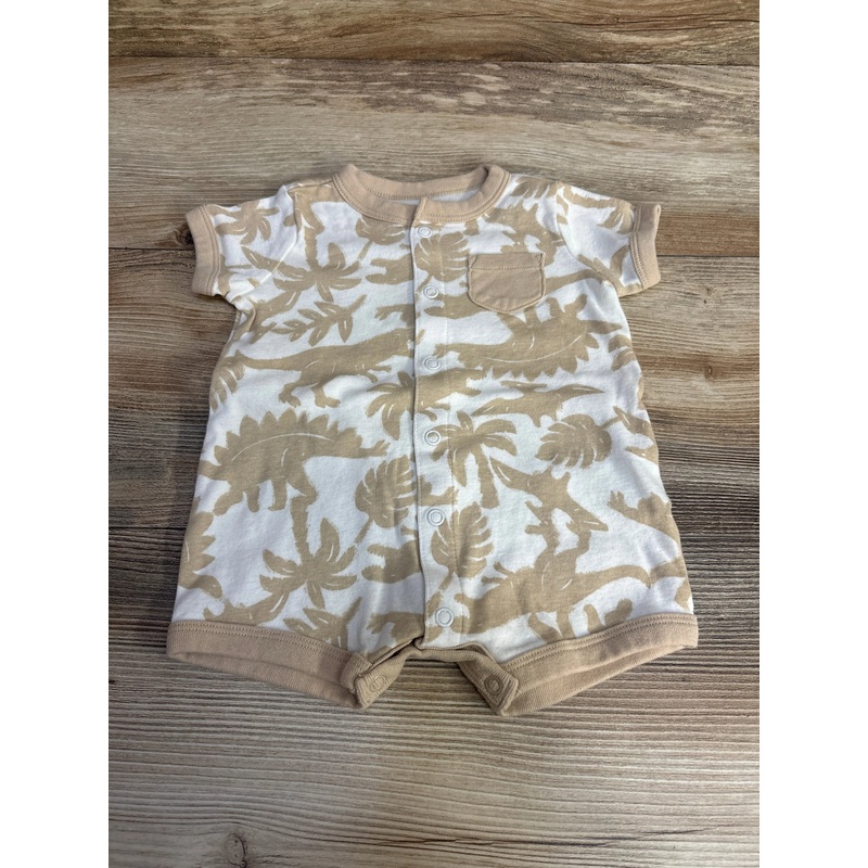 Carter’s Dinosaur Shortie Romper White/Beige sz 3m White 3m