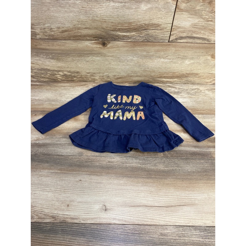 Carter’s Kind Like My Mama Peplum Shirt Navy sz 3T Blue 3T