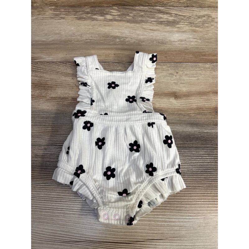 Cat & Jack Floral Ruffle Romper White sz 0-3m White Newborn