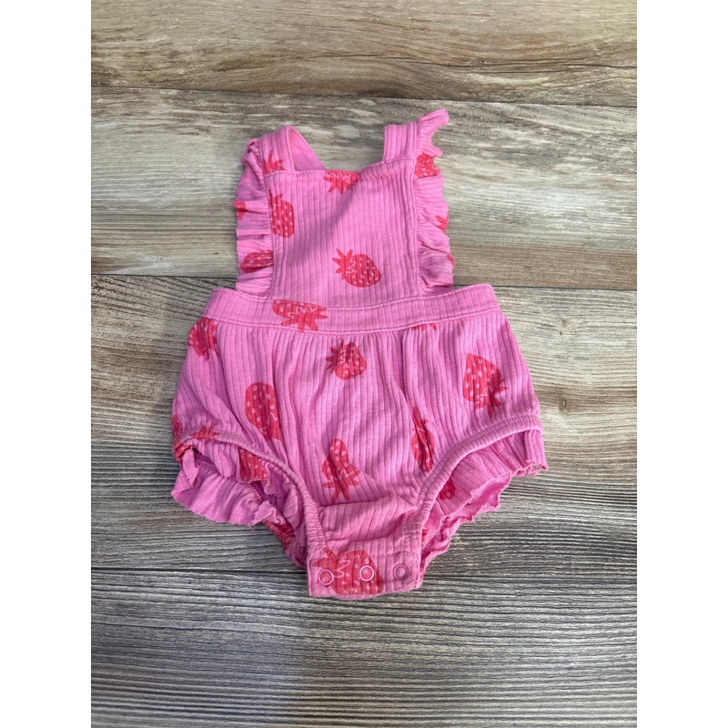 Cat & Jack Strawberry Print Romper Pink sz 0-3m Pink Newborn