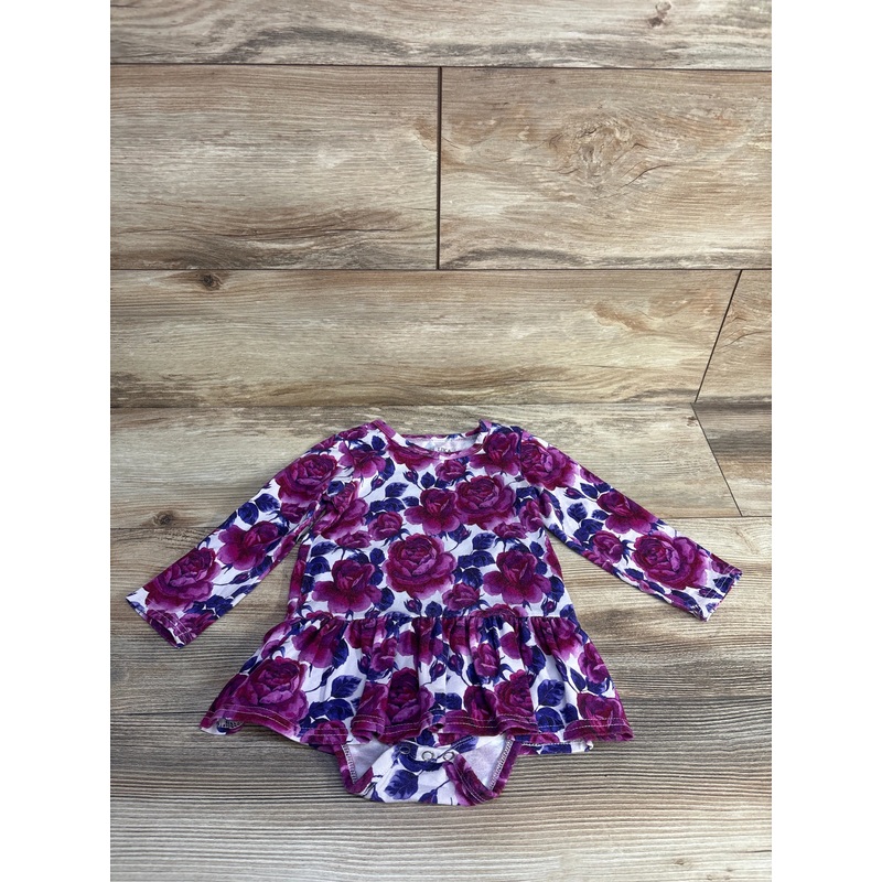 Chibi Lika Floral Twirl Skirt Bodysuit Purple sz 18-24m Purple 18m