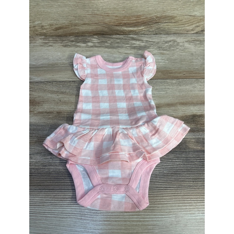 Honest Baby Gingham Bodysuit Pink sz 0-3m Pink Newborn