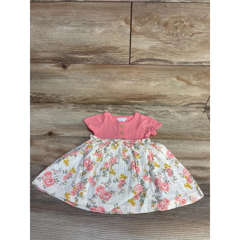 Laura Ashley Henley Floral Dress Pink sz 6-9m Pink 6m
