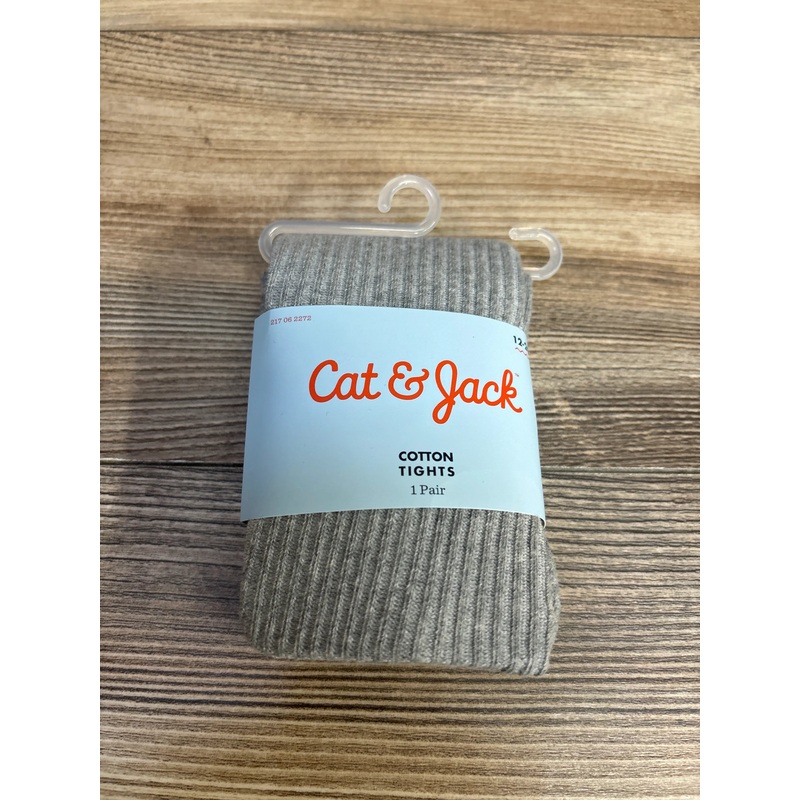 NEW Cat & Jack Cotton Tights Grey sz 12-24m
