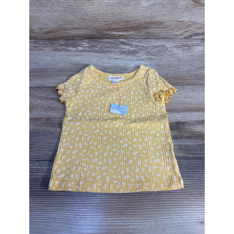 NEW Cat & Jack Floral Shirt Yellow sz 12m Yellow 12m