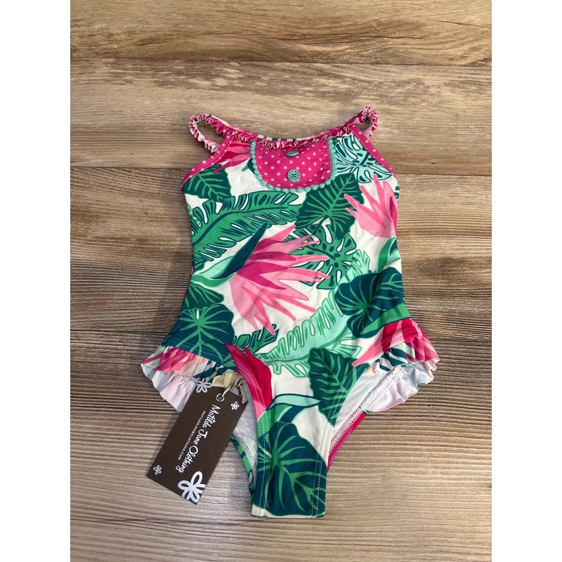 NEW Matilda Jane Clothing Tropical Ruffle Swimsuit Pink sz 2T Pink 2T