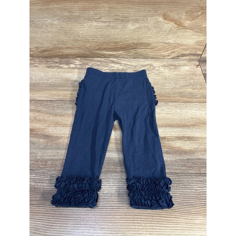 Ruffle Butts Solid Ruffle Leggings Navy sz 6-12m Navy 6m