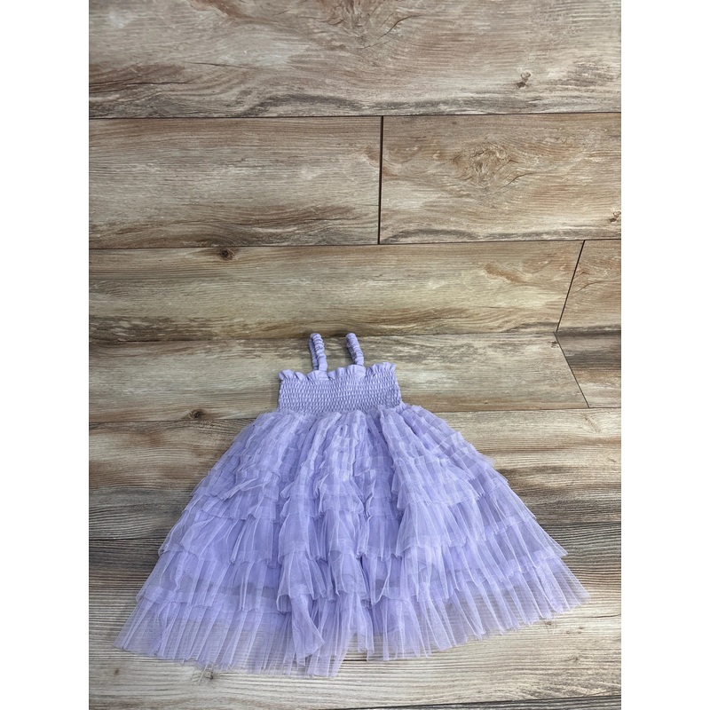 Shein Smocked Tulle Dress Purple sz 12-18m Purple 12m