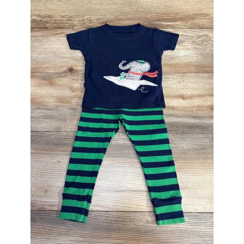 Simple Joys 2pc Elephant Pajama Set Navy sz 12m Navy 12m