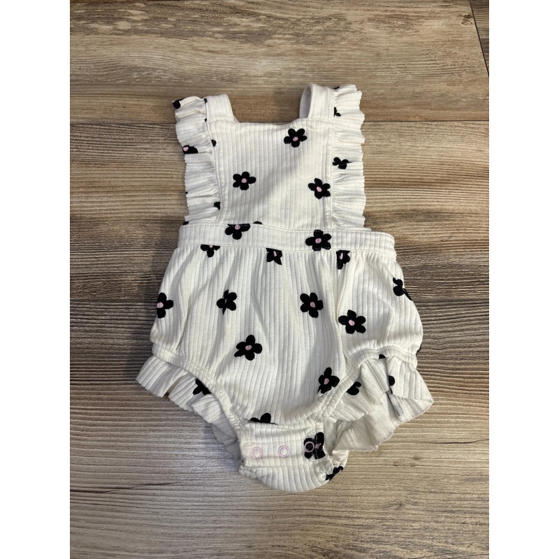 Cat & Jack Floral Ruffle Romper White sz 3-6m White 3m