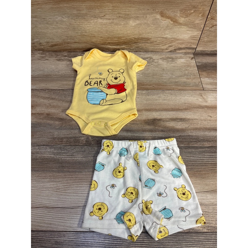 Disney Baby 2pc Winnie The Pooh Bodysuit & Shorts Yellow sz 3-6m Yellow 3m