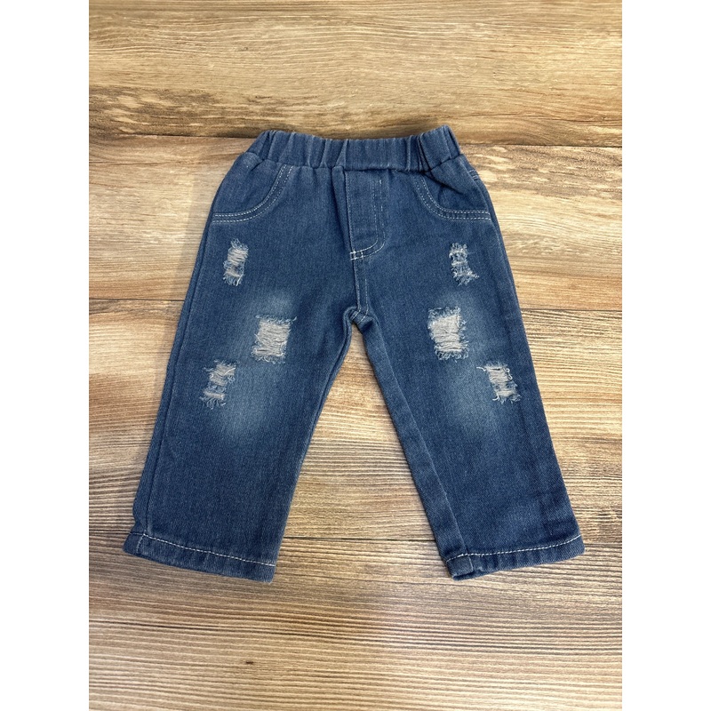 Distressed Jeans Blue sz 6-9m Blue 6m