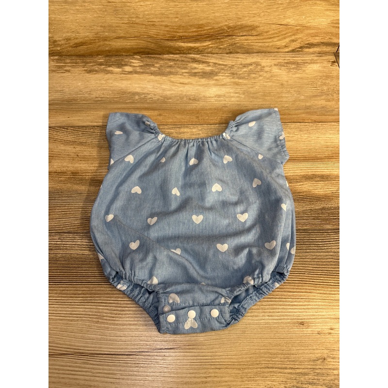 Heart Print Romper Blue sz 3m Blue 3m