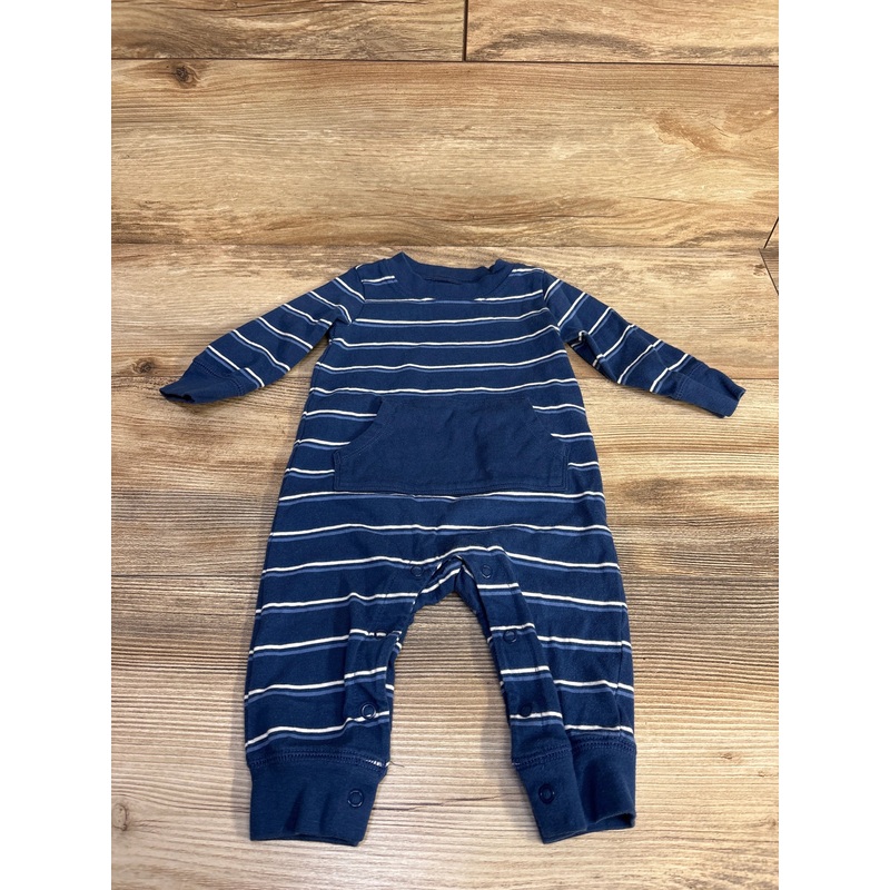 Just One You Striped Coverall Blue sz 6m Blue 6m