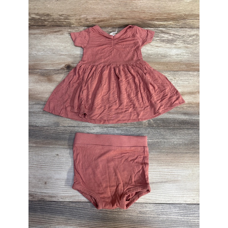 Kate Quinn 2pc Short Sleeve Dress & Bloomers sz 3-6m Pink 3m