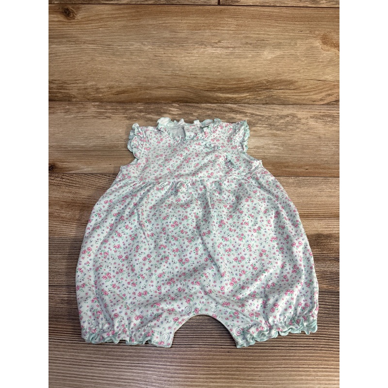 Kissy Kiss Floral Ruffle Romper Mint sz 9m Blue 9m