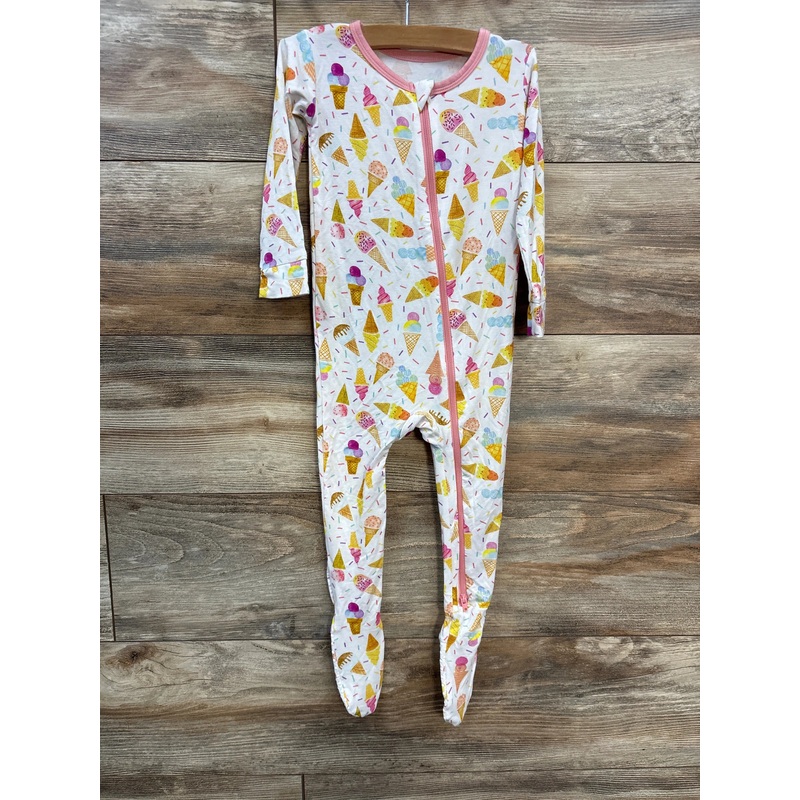 Macaron + Me Ice Cream & Sprinkles Footie White sz 2T White 2T