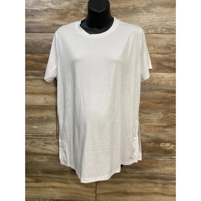NEW Ficerd Short Sleeve Shirt White sz Large White Maternity Large