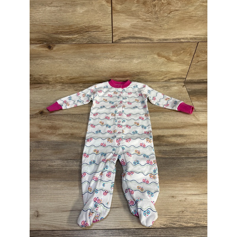 New Jammies Snap Bicycle Footie White sz 6m White 6m