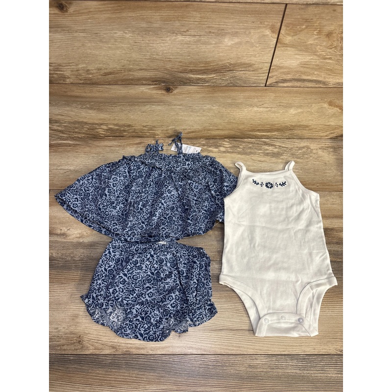 NEW Just One You 3pc Floral Top & Bottom Set Blue sz 18m Blue 18m