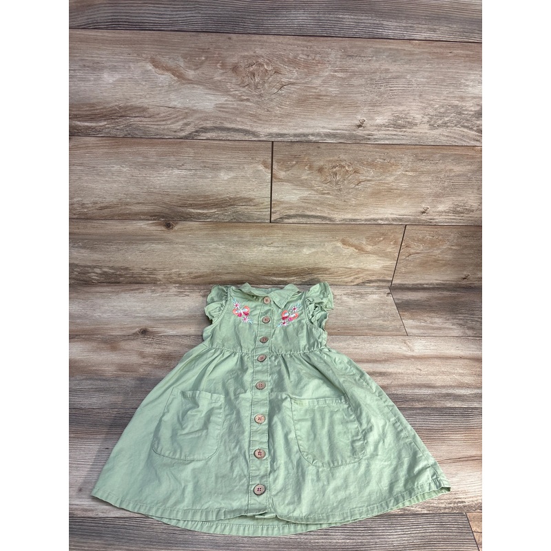 Penelope Mack Floral Embroidered Dress Green sz 4T Green 4T