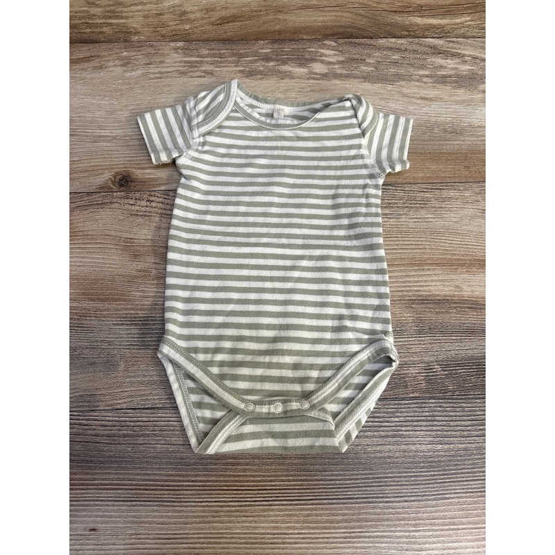 Quincy Mae Striped Bodysuit Green sz 0-3m Green Newborn