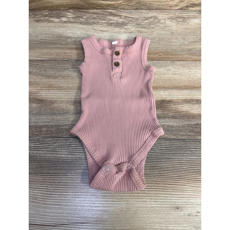 Ribbed Henley Bodysuit Pink sz 9-12m Pink 9m