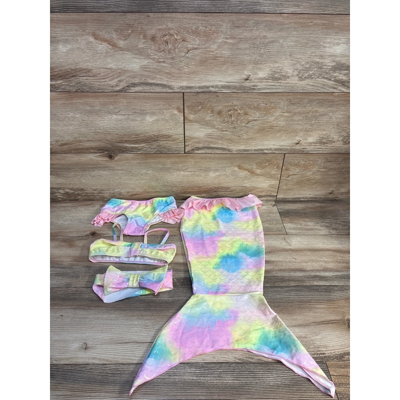 Shein 4pc Mermaid Swimsuit Pink sz 2T Pink 2T