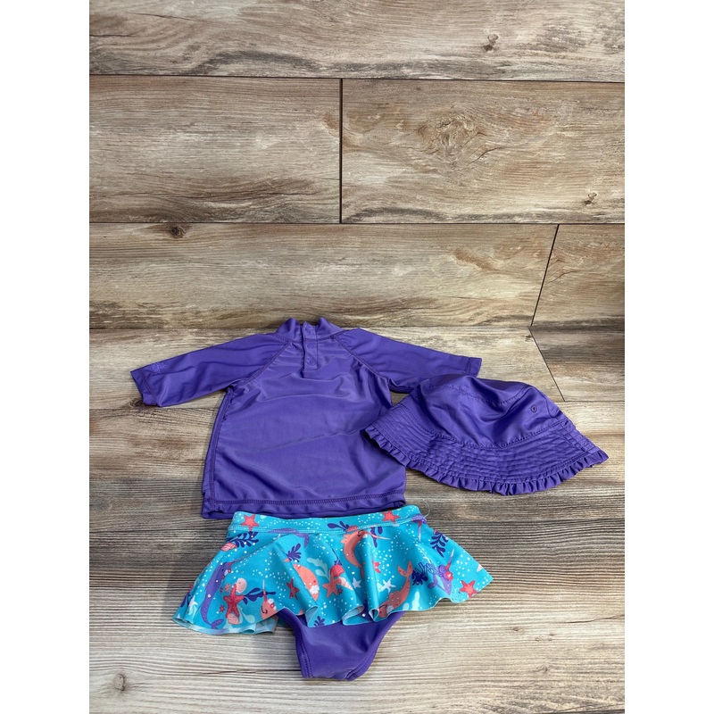 UV Skinz 3pc Narwhal Swimsuit Purple sz 2T Purple 2T