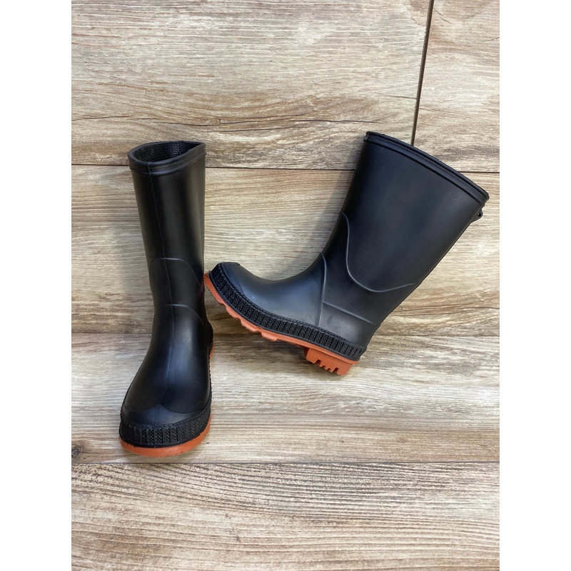 Weather & Chore Kids’ Barn Buddy Black Rubber Boots sz 9c