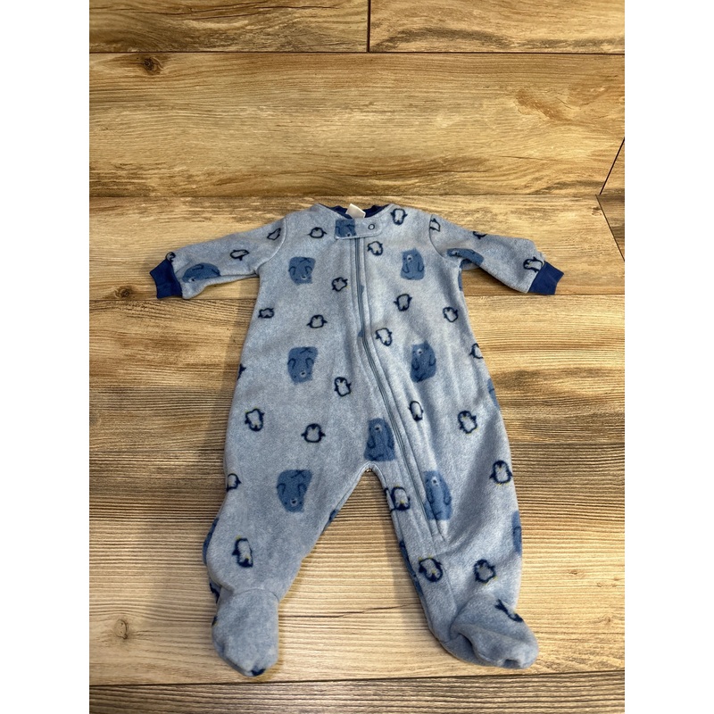 Baby By Bon Bears & Penguins Blanket Sleeper Blue sz 0-3m Blue Newborn