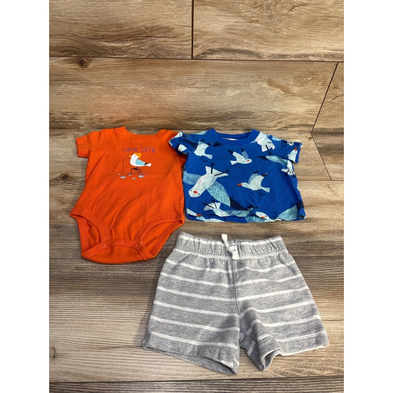 Carter’s 3pc Local Cute Bodysuit Set Orange sz 9m Multicolor 9m