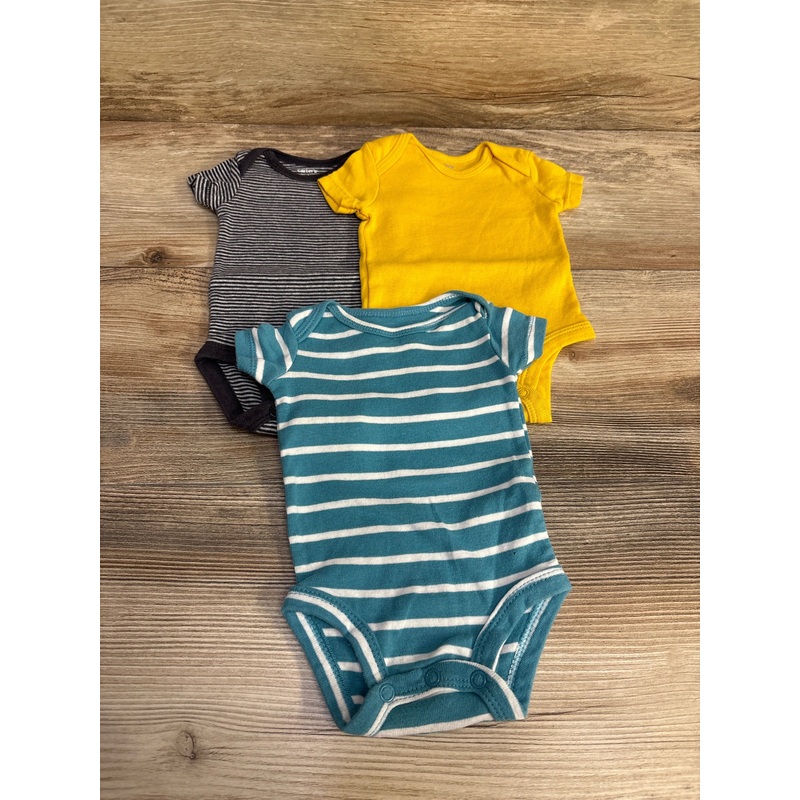 Carter’s 3pk Short Sleeve Bodysuits sz Newborn Multicolor Newborn