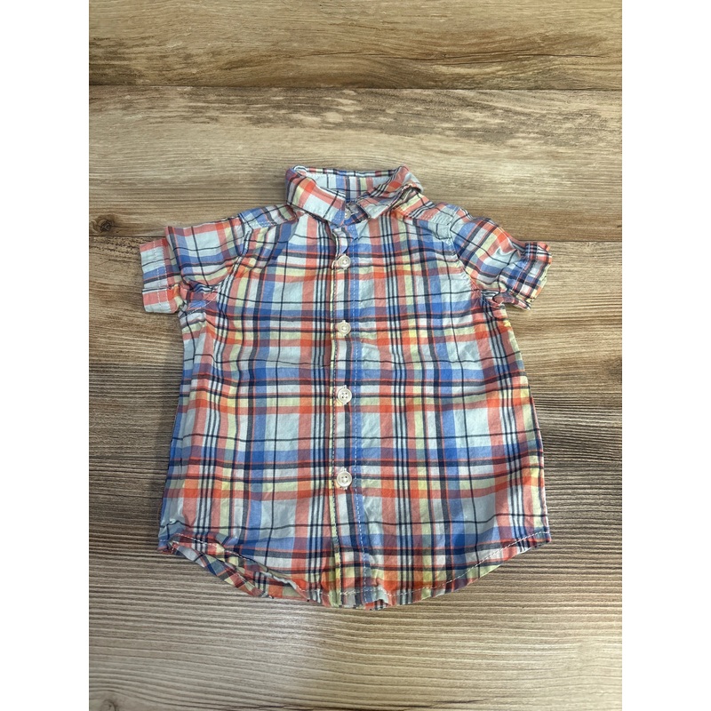 Carter’s Plaid Button-Up Shirt Blue sz 6m Blue 6m