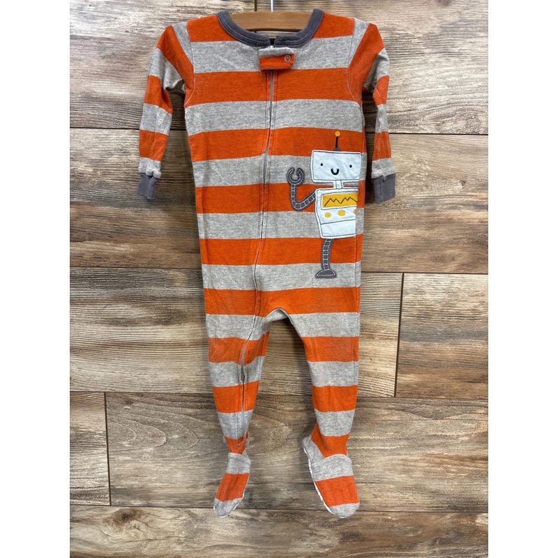Carter’s Striped Sleeper Grey/Orange sz 12m Orange 12m