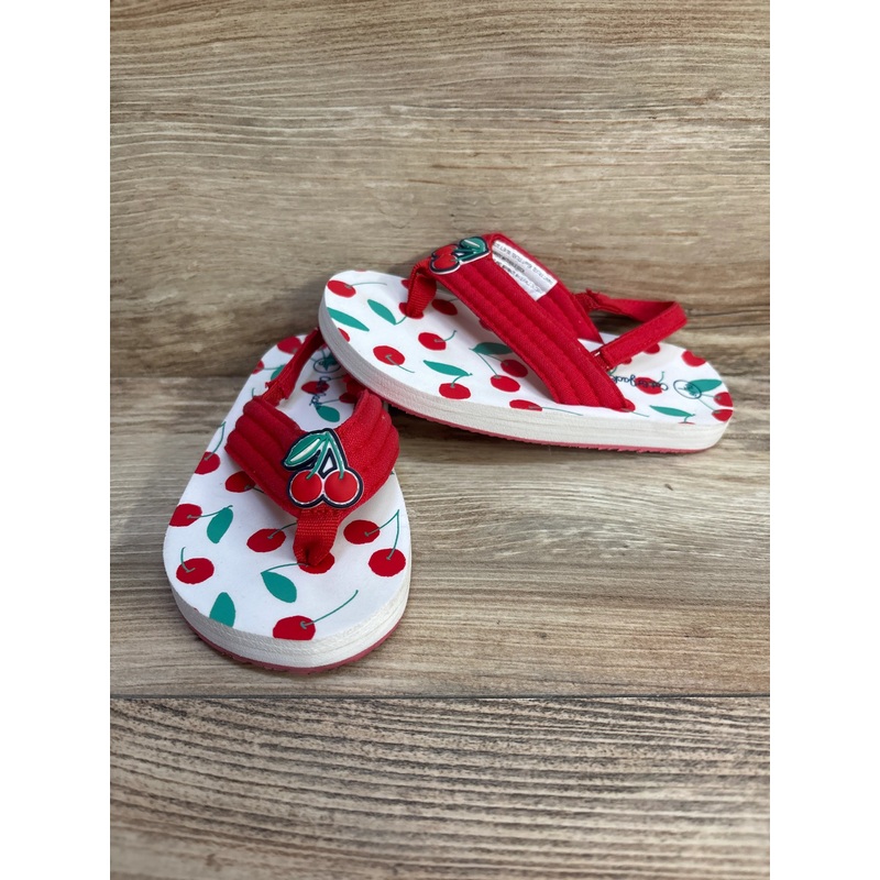 Cat & Jack Cherry Pepin Flip Flop Sandals sz 9/10c