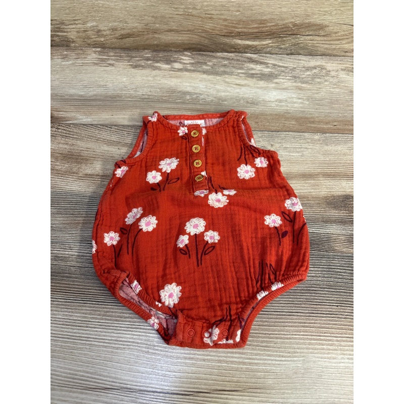 Cat & Jack Floral Henley Romper sz 3-6m 3m