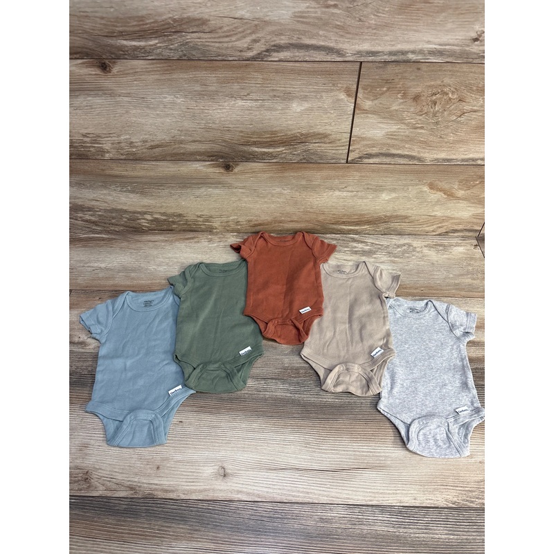 Gerber 5pk Short Sleeve Bodysuits sz Newborn Multicolor Newborn
