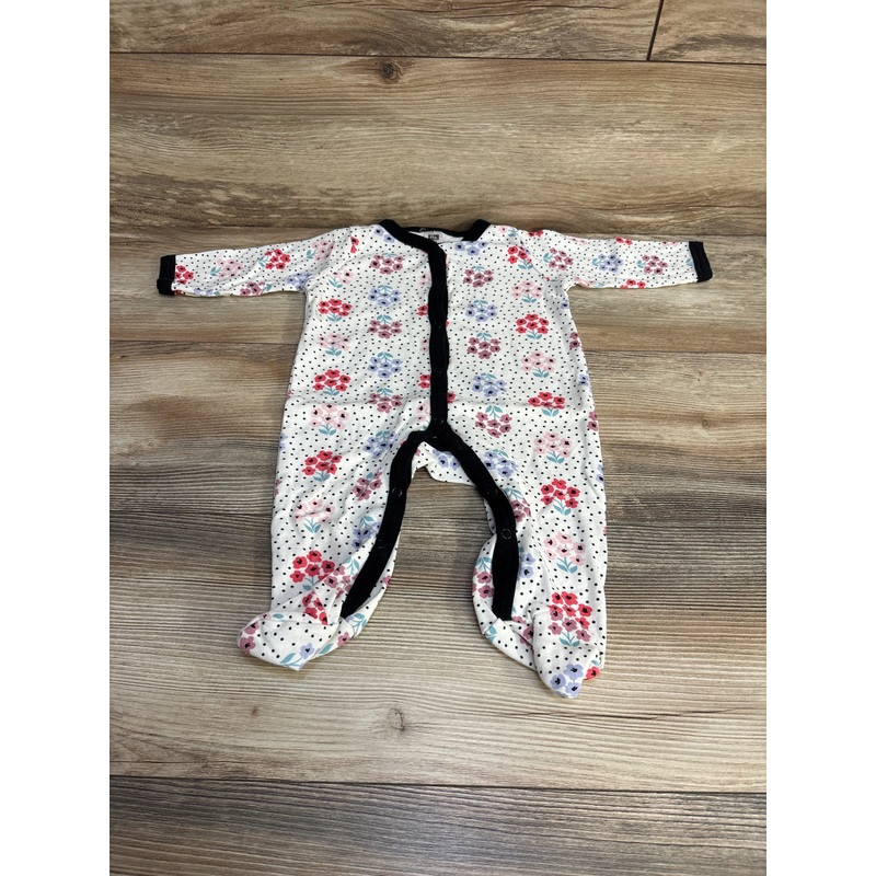 Hudson Baby Floral Sleeper White sz 6-9m White 6m