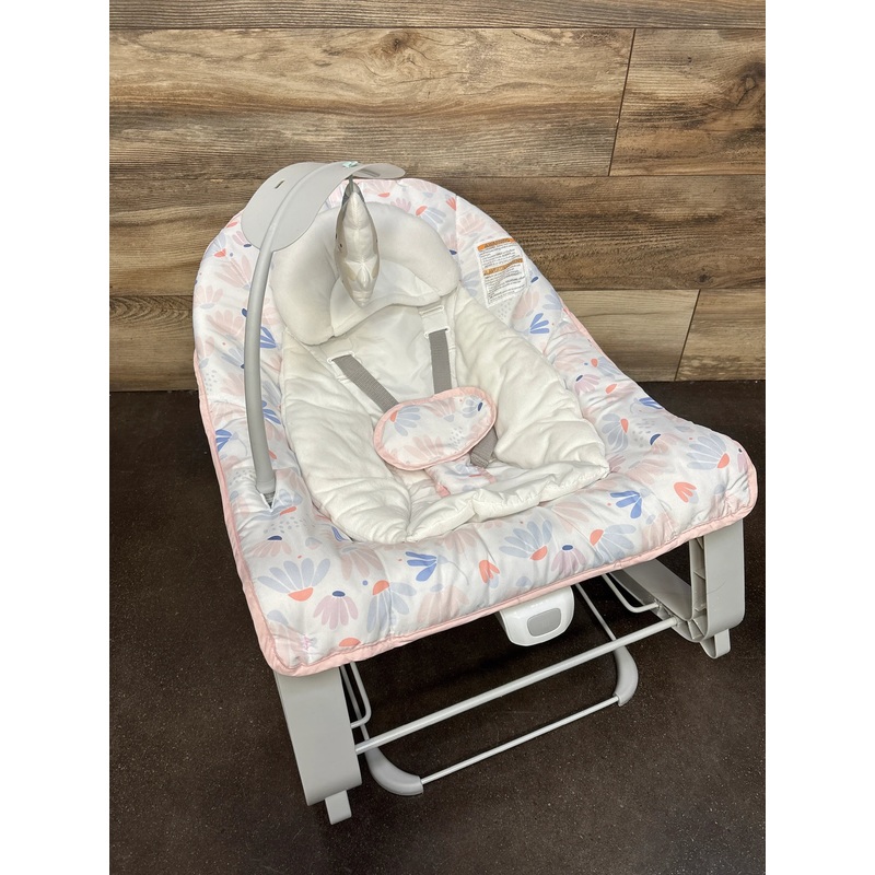 Ingenuity Keep Cozy 3-in-1 Grow with Me Baby Bouncer, Rocker & Toddler Seat Pink Burst