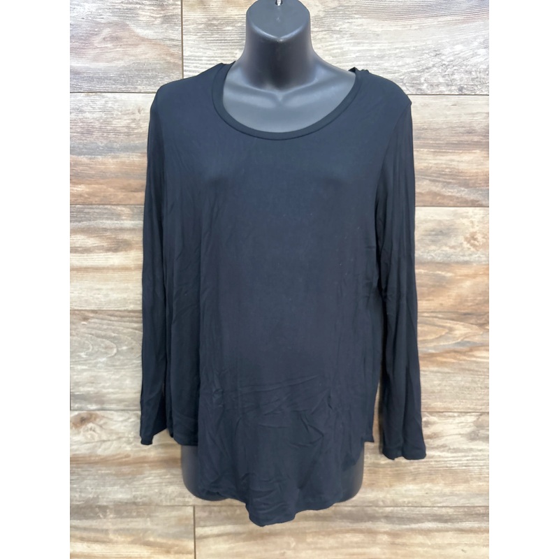 Kindred Bravely Bamboo Maternity & Nursing Long Sleeve T-shirt Black sz Large Black Maternity Large