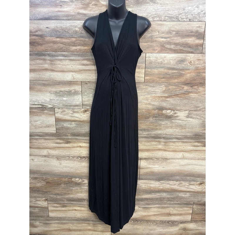 Motherhood Maternity V-Neck Maxi Dress Black sz Small Black Maternity Small