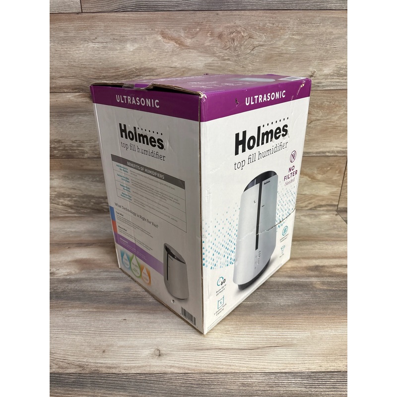 NEW Holmes 1-Gallon Top-Fill Ultrasonic Cool-Mist Humidifier