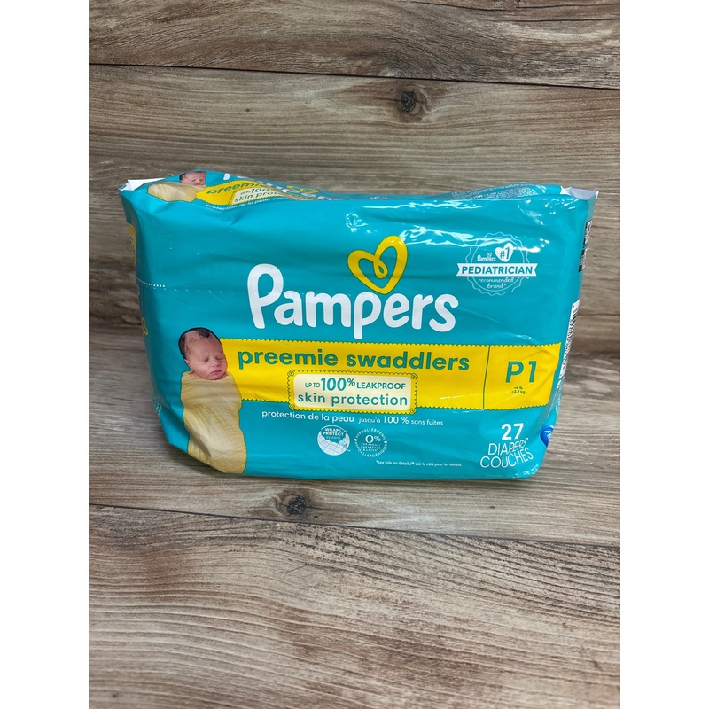NEW Pampers Swaddlers Diapers, 27ct. Size Preemie