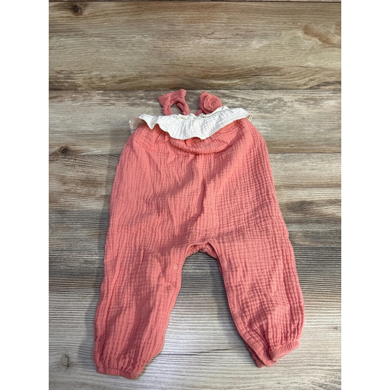 Rabbit + Bear Muslin Romper Pink sz 6-9m Pink 6m
