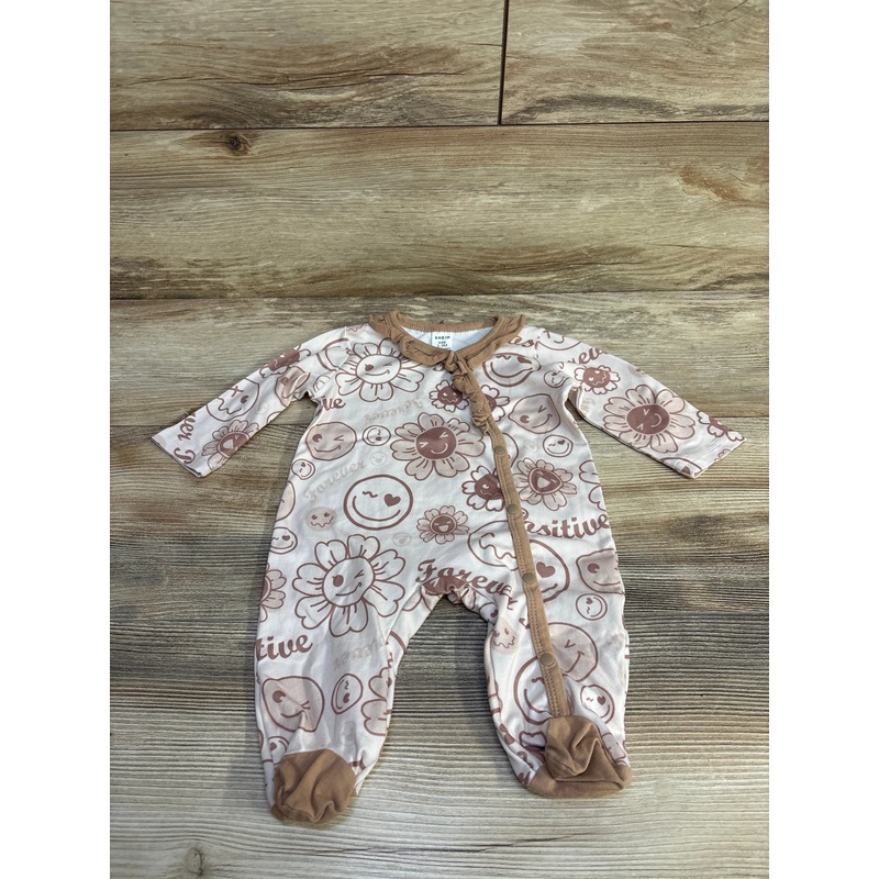 Shein Ruffle Sunflower Sleeper sz 1-3m Pink Newborn