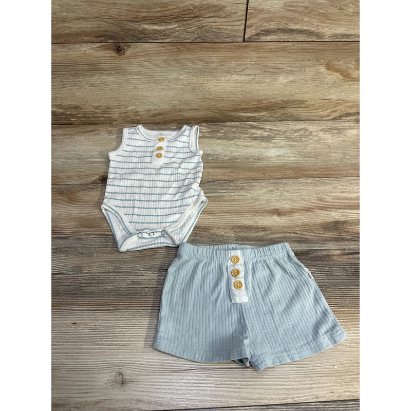Tahari Boy 2pc Bodysuit & Shorts White 0-3m White Newborn